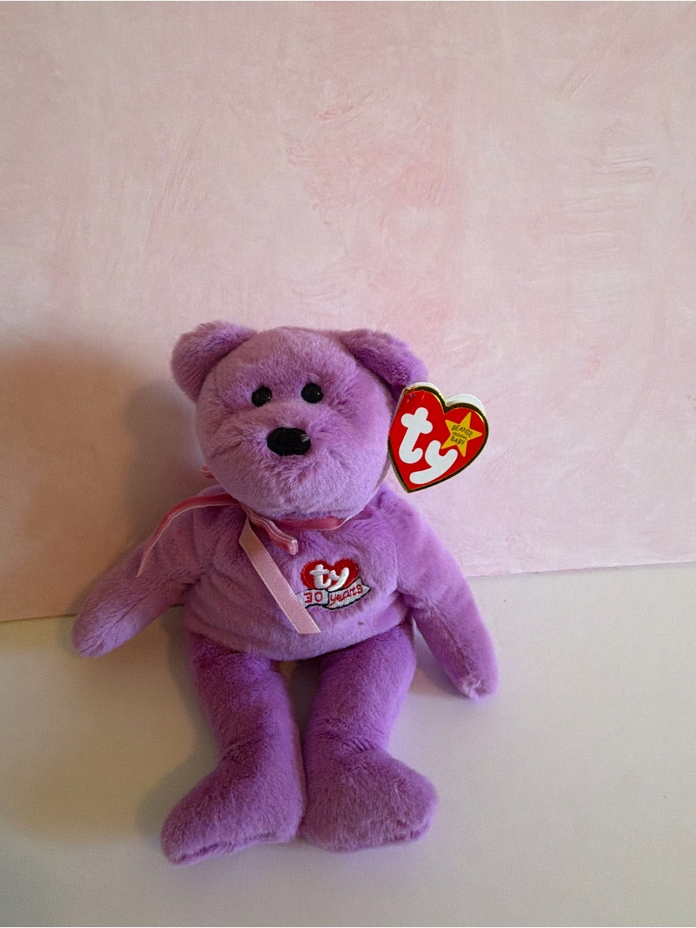 Ty Beanie Baby💜Celebrate II The Bear 30th Anniversary 7" Limited New MWMT'S